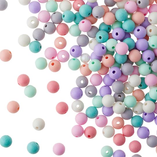 12 Pack: Mixed Sand Craft Beads, 10mm by Bead Landing™